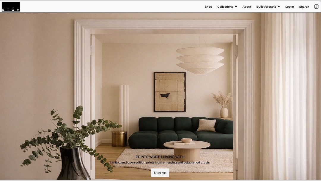 Bullet Etch browser
